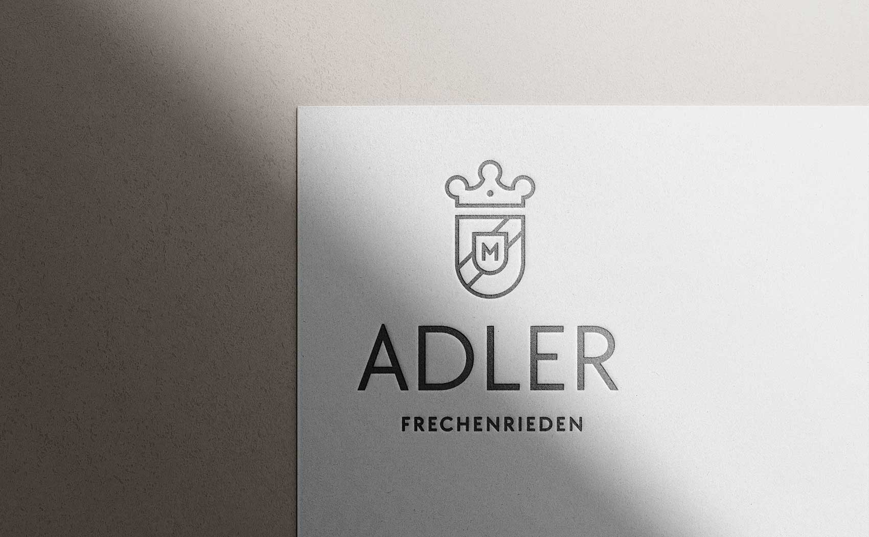 Logoentwicklung und Design eines Wappens für den Gasthof Adler von Bernhard Munding Logoentwicklung und Design eines Wappens für den Gasthof Adler von Bernhard Munding