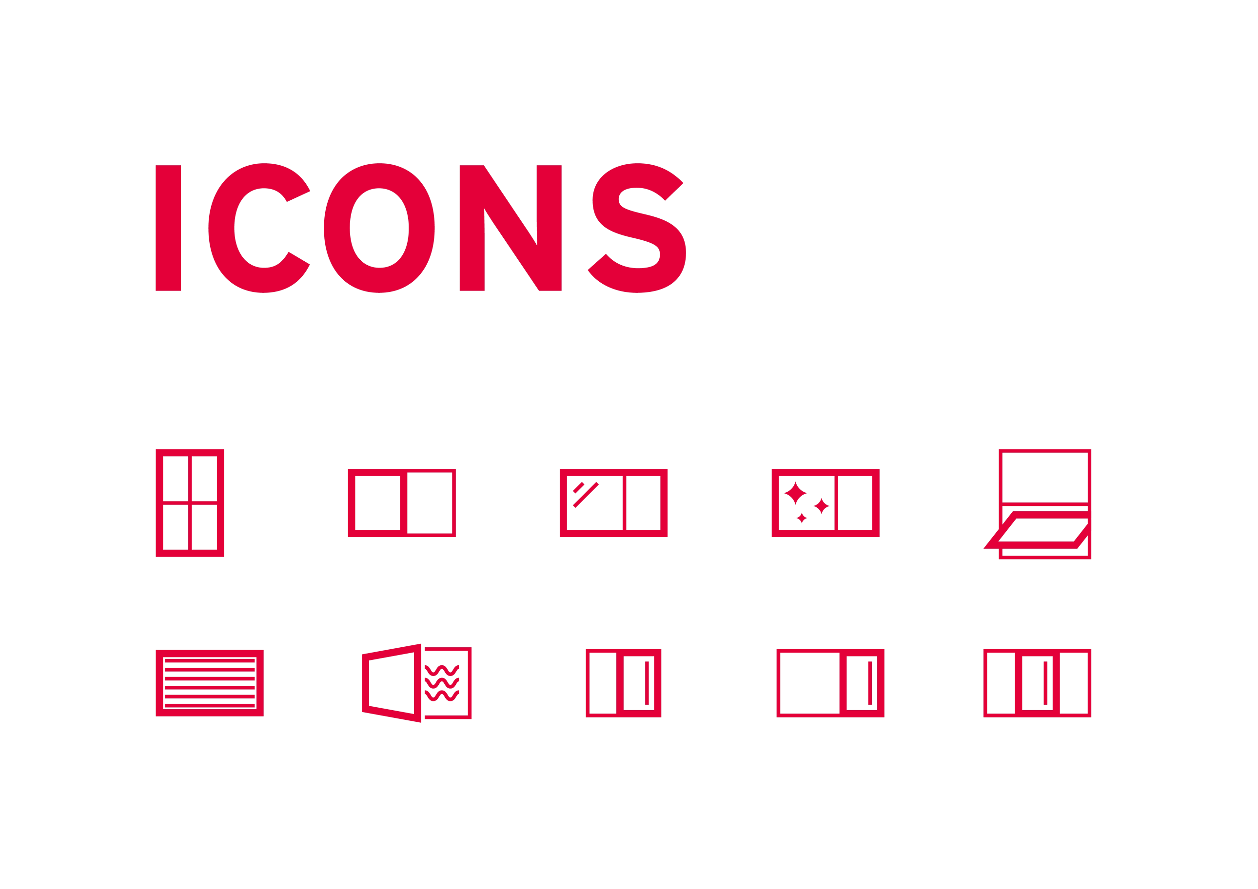 Entwicklung eines Icon Stils für Güthler Glasfassaden aus Lauben Entwicklung eines Icon Stils für Güthler Glasfassaden aus Lauben