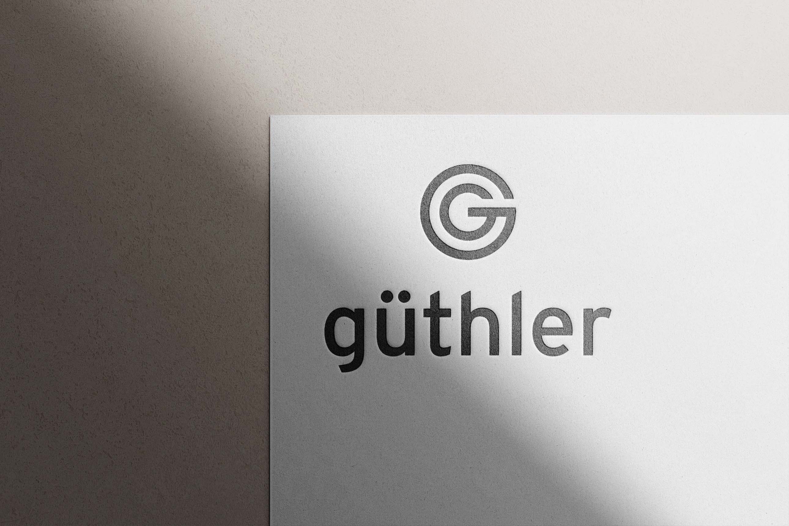 Entwicklung eines markanten und einprägsamen Signets / Logos für Güthler Glasfassaden Entwicklung eines markanten und einprägsamen Signets / Logos für Güthler Glasfassaden