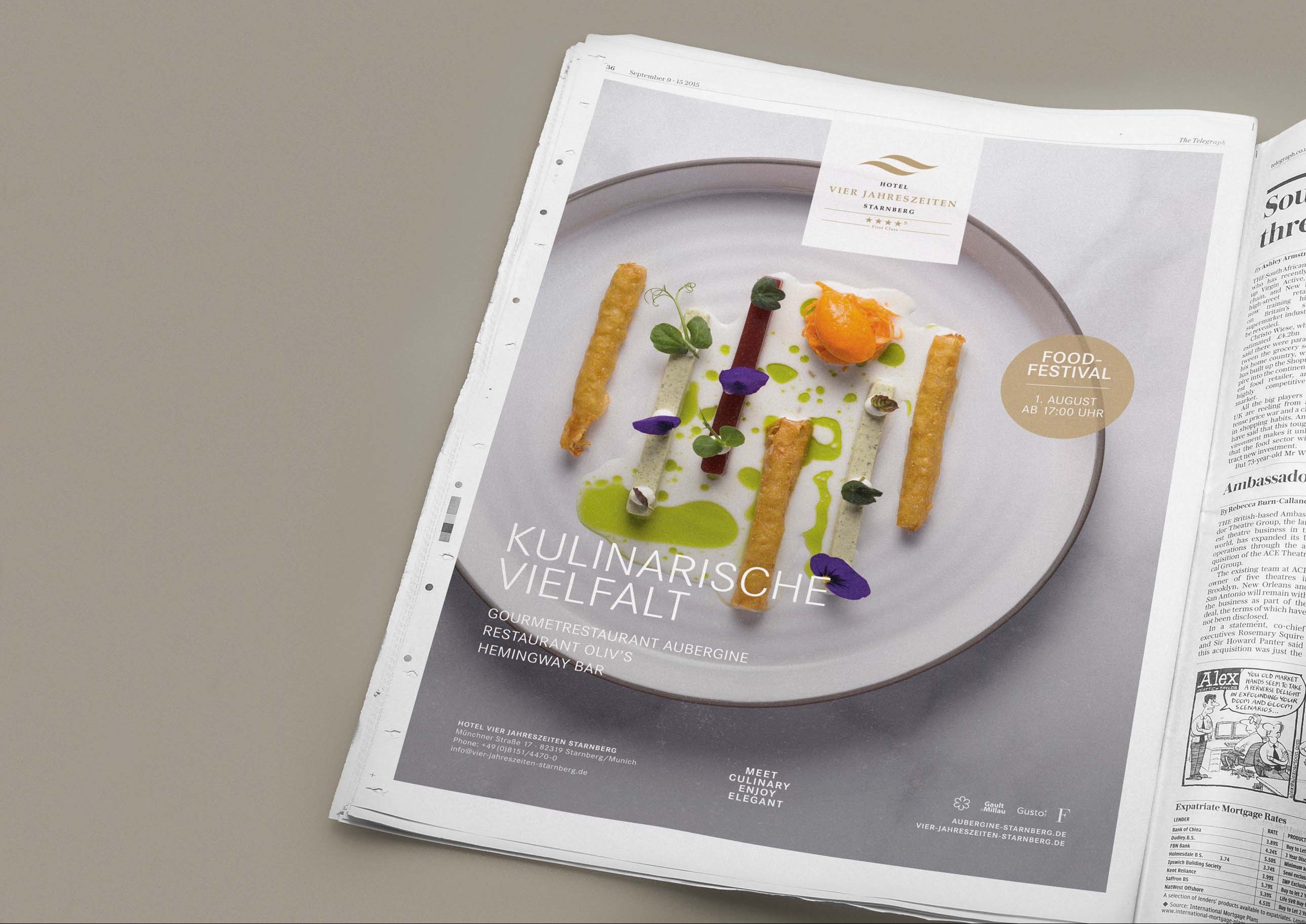 Restaurantmarketing mit Zeitungsanzeigen in regionalen Tageszeitungen