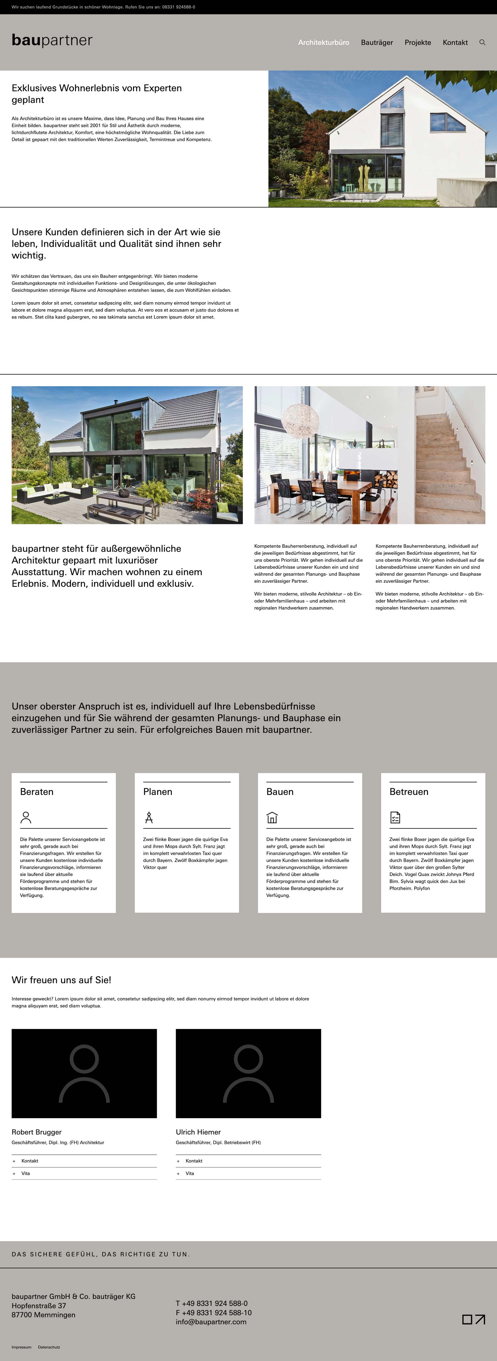 Webdesign für Architekten