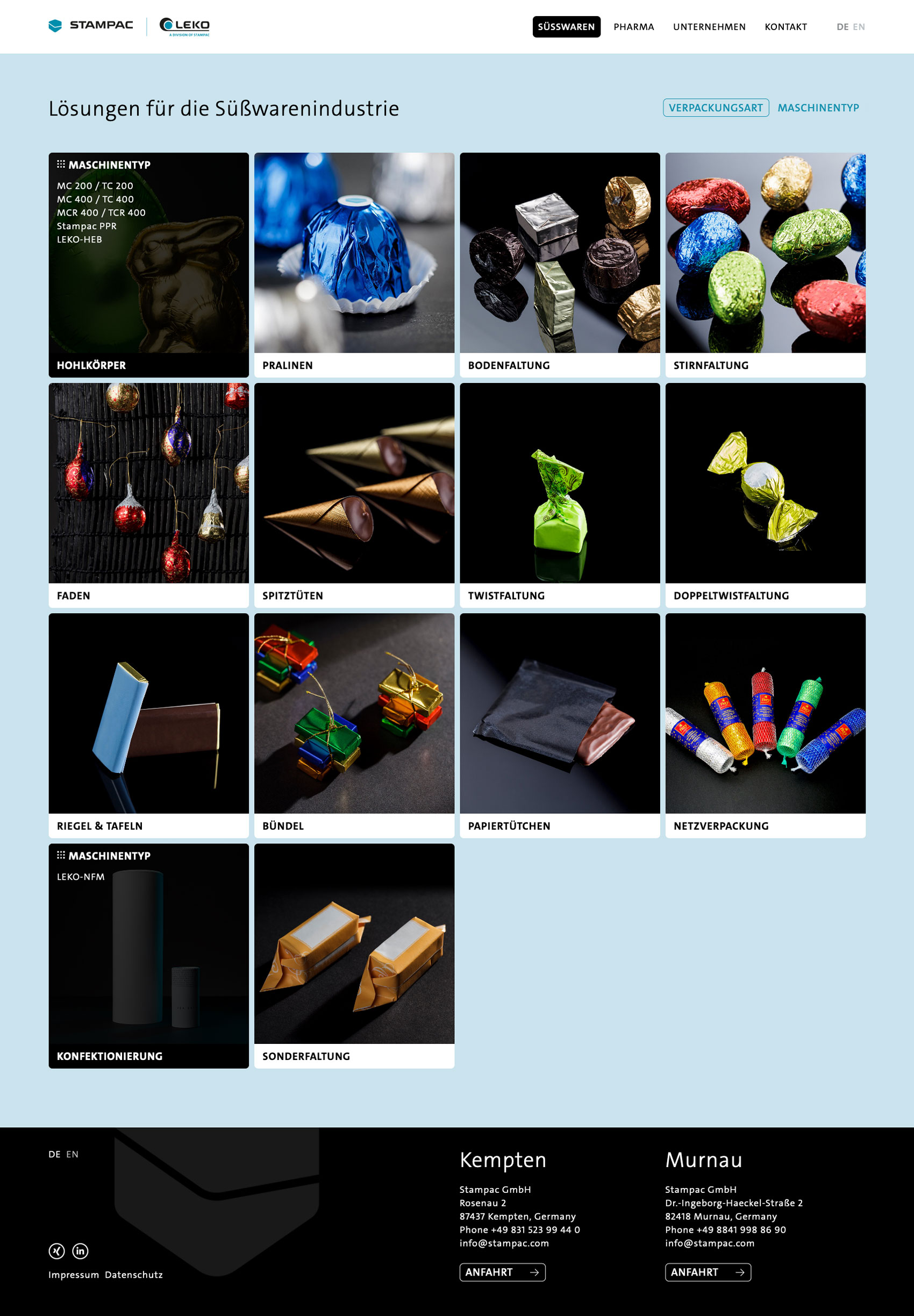 Webdesign mit hoher Usability – Stampac entwickelt präzise Maschinen Webdesign mit hoher Usability – Stampac entwickelt präzise Maschinen